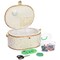 Sewing Basket Organizer with Needles and Kit (13 x 9 x 6 In, 30 Pieces)